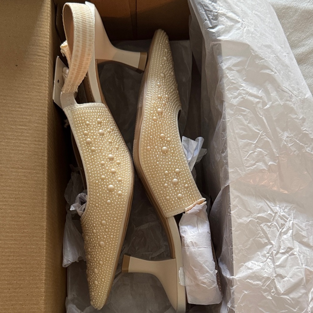 A New Day Cream Pearl Embellished Heels